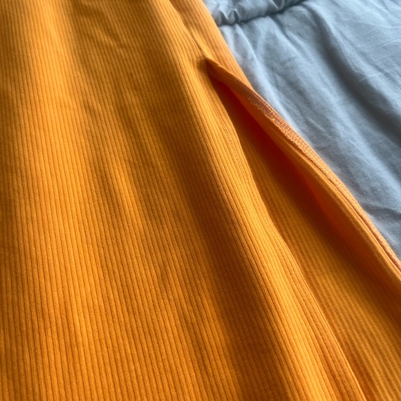 TIGER MIST ORANGE MAXI SLIT SKIRT - Picture 3 of 4